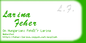 larina feher business card